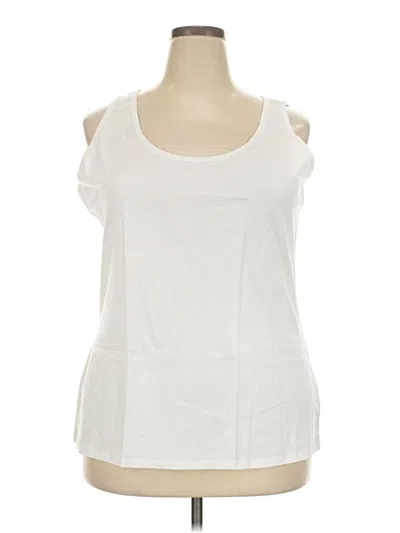 Pre-owned Hanes Sleeveless T-shirt In White