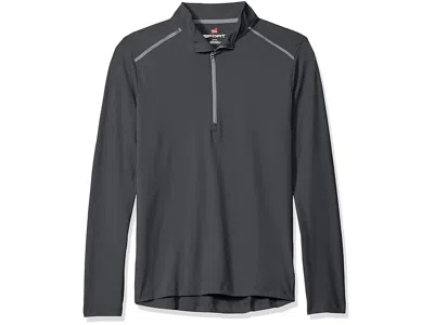 Hanes Sport Men's Performance Quarter-zip Pullover Men's Sweatshirt Stealth: Sm In Gray