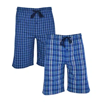 Hanes Stretch Mens 2-pc. Pajama Shorts In Blue