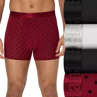 Hanes Supersoft Bonus Pack Mens 4 Pack Comfort Waistband Trunks Uo2td4 In Multi