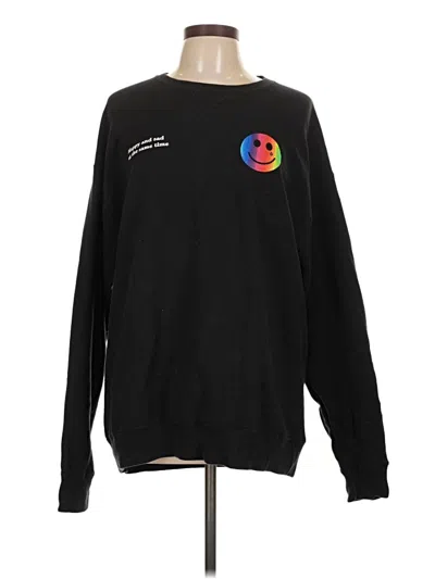 Pre-owned Hanes Sweatshirt In Black