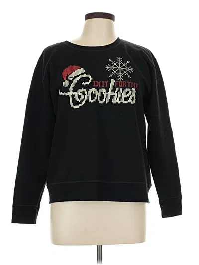 Pre-owned Hanes Sweatshirt In Black