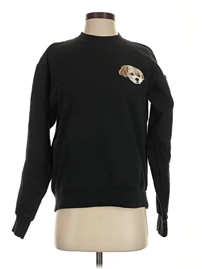 Pre-owned Hanes Sweatshirt In Black