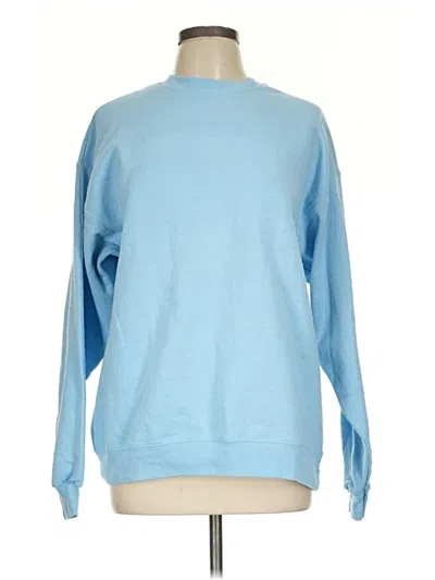 Pre-owned Hanes Sweatshirt In Blue