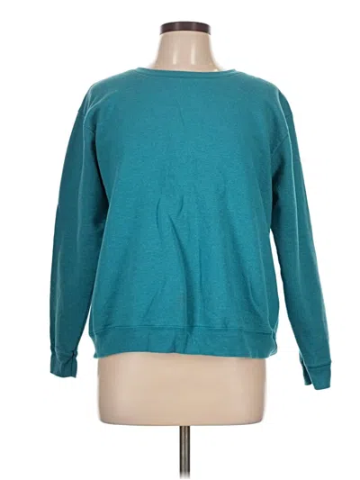 Pre-owned Hanes Sweatshirt In Blue
