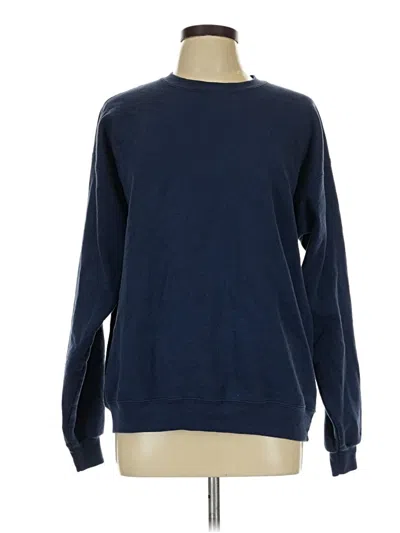 Pre-owned Hanes Sweatshirt In Blue