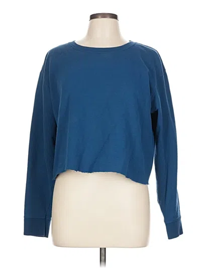 Pre-owned Hanes Sweatshirt In Blue