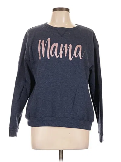 Pre-owned Hanes Sweatshirt In Blue