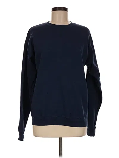 Pre-owned Hanes Sweatshirt In Blue
