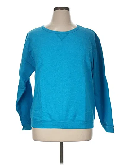 Pre-owned Hanes Sweatshirt In Blue