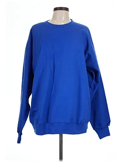 Pre-owned Hanes Sweatshirt In Blue