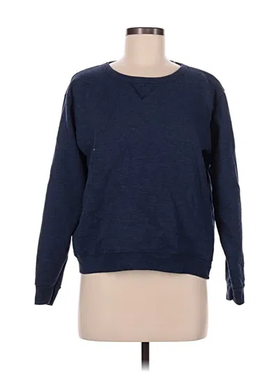 Pre-owned Hanes Sweatshirt In Blue