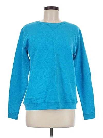 Pre-owned Hanes Sweatshirt In Blue