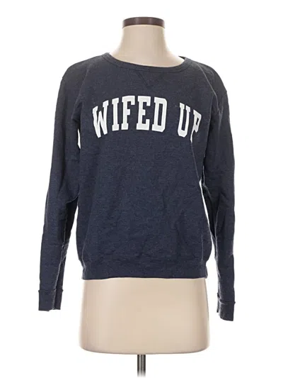Pre-owned Hanes Sweatshirt In Blue