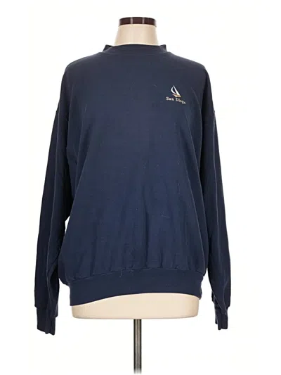 Pre-owned Hanes Sweatshirt In Blue