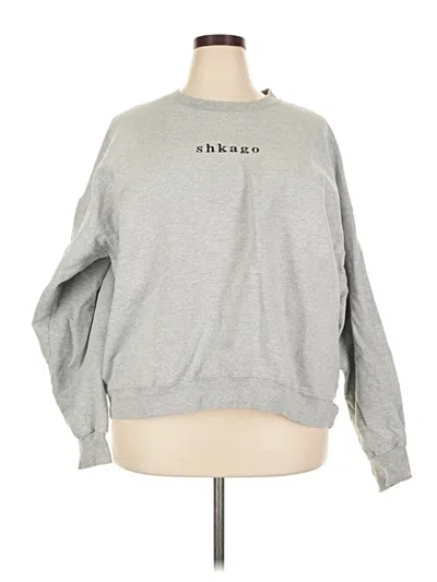 Pre-owned Hanes Sweatshirt In Gray