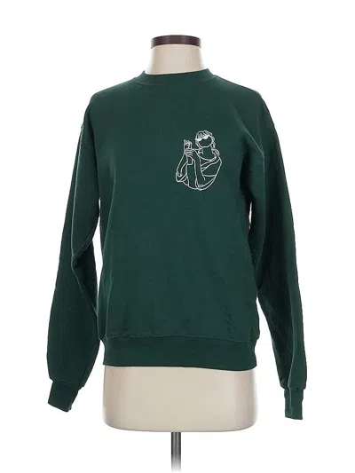 Pre-owned Hanes Sweatshirt In Green