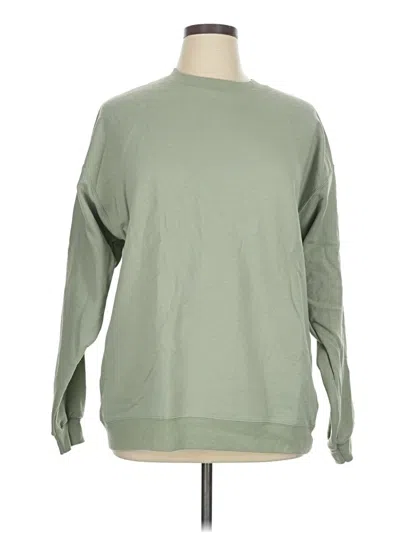 Pre-owned Hanes Sweatshirt In Green