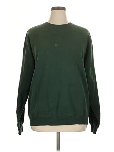 Pre-owned Hanes Sweatshirt In Green