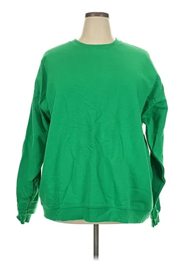 Pre-owned Hanes Sweatshirt In Green