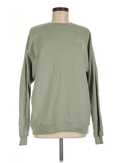 Pre-owned Hanes Sweatshirt In Green