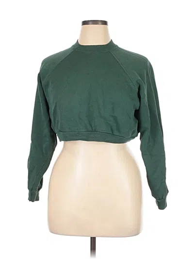 Pre-owned Hanes Sweatshirt In Green