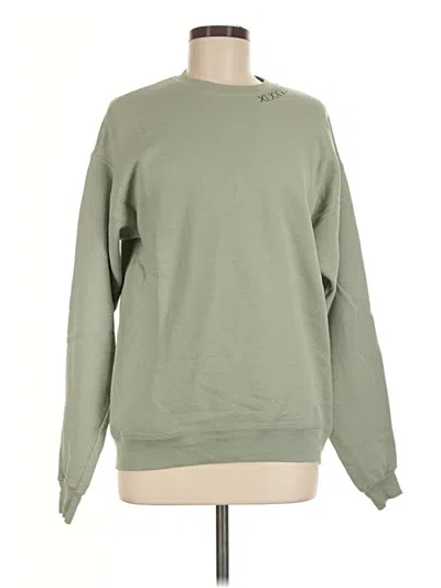 Pre-owned Hanes Sweatshirt In Green