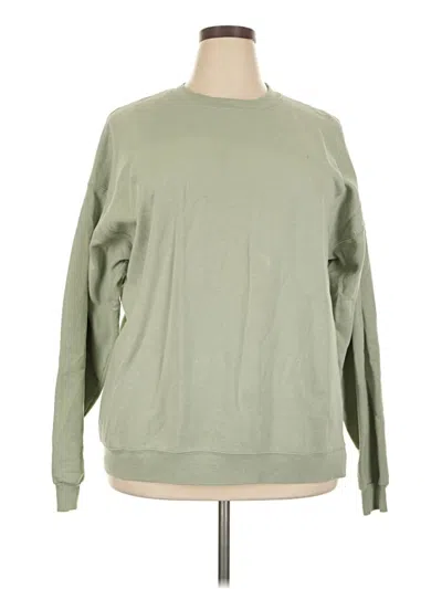 Pre-owned Hanes Sweatshirt In Green