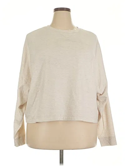 Pre-owned Hanes Sweatshirt In Ivory