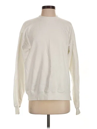 Pre-owned Hanes Sweatshirt In Ivory
