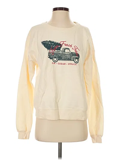 Pre-owned Hanes Sweatshirt In Ivory