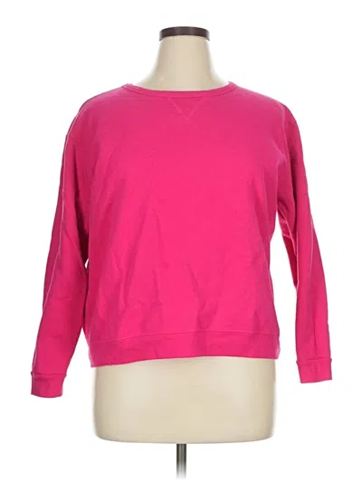 Pre-owned Hanes Sweatshirt In Pink