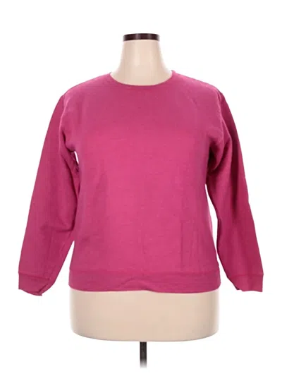Pre-owned Hanes Sweatshirt In Pink
