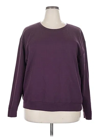 Pre-owned Hanes Sweatshirt In Purple