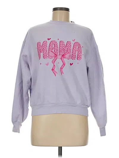 Pre-owned Hanes Sweatshirt In Purple
