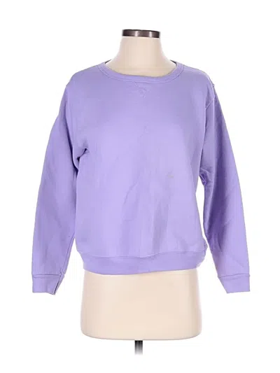 Pre-owned Hanes Sweatshirt In Purple