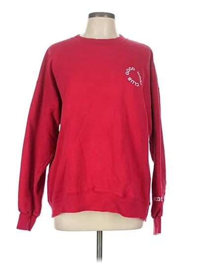 Pre-owned Hanes Sweatshirt In Red