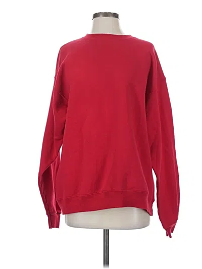 Pre-owned Hanes Sweatshirt In Red
