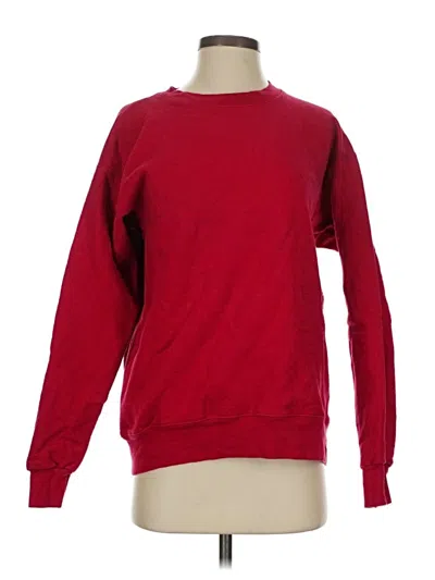 Pre-owned Hanes Sweatshirt In Red
