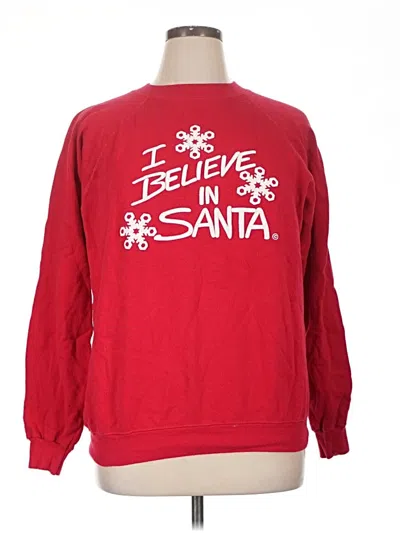 Pre-owned Hanes Sweatshirt In Red