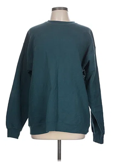 Pre-owned Hanes Sweatshirt In Teal