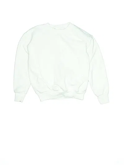 Pre-owned Hanes Kids' Sweatshirt In White