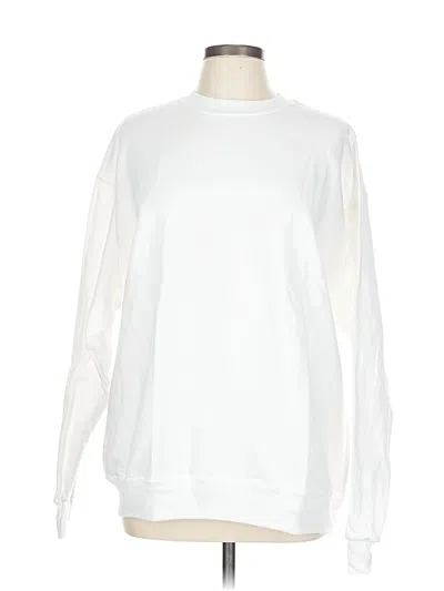 Pre-owned Hanes Sweatshirt In White