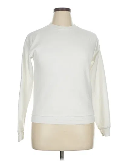 Pre-owned Hanes Sweatshirt In White