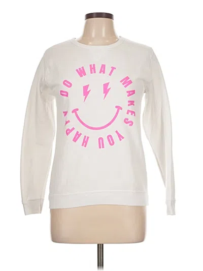 Pre-owned Hanes Sweatshirt In White