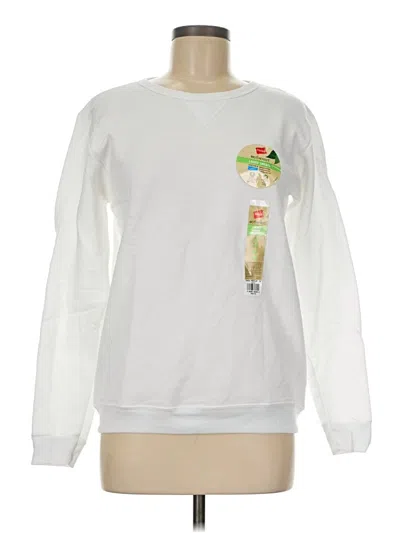 Pre-owned Hanes Sweatshirt In White