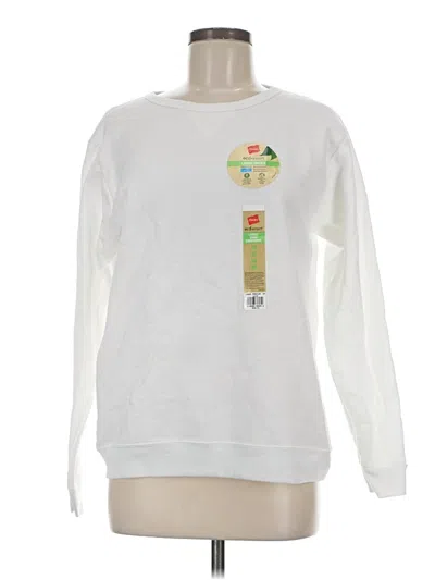Pre-owned Hanes Sweatshirt In White