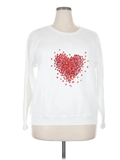 Pre-owned Hanes Sweatshirt In White