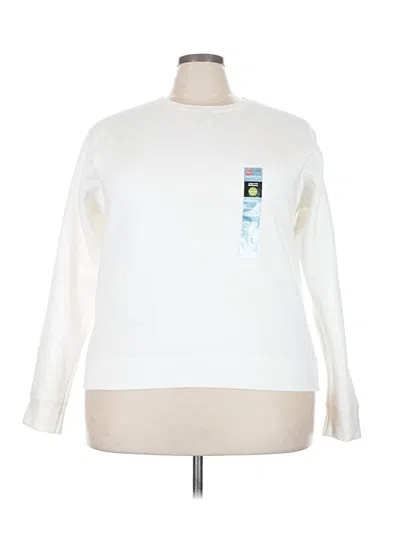 Pre-owned Hanes Sweatshirt In White