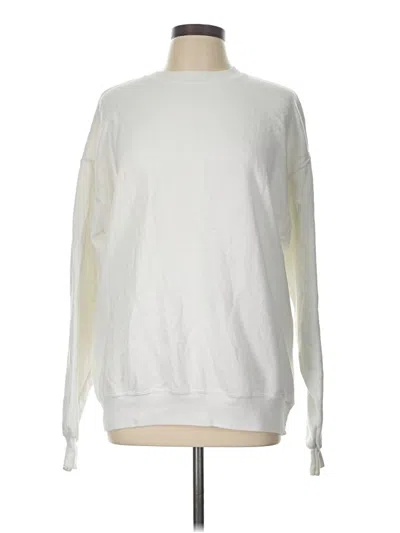 Pre-owned Hanes Sweatshirt In White